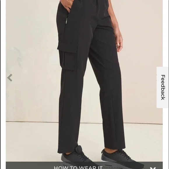 Chicos linen blend the ultimate fit cargo pants nwt - Picture 2 of 9